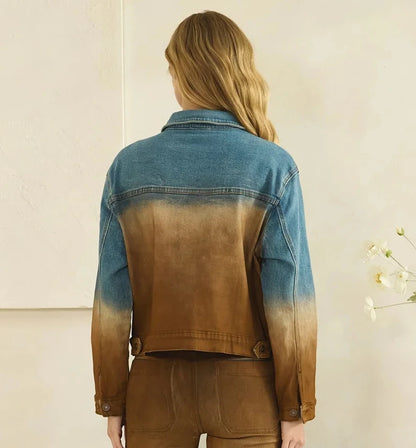 Oli & Hali Brown Ombre Denim Jacket