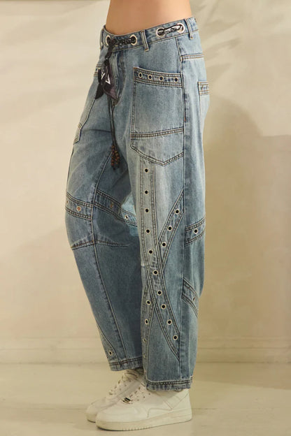 Oli & Hali Grommet Barrel Jeans