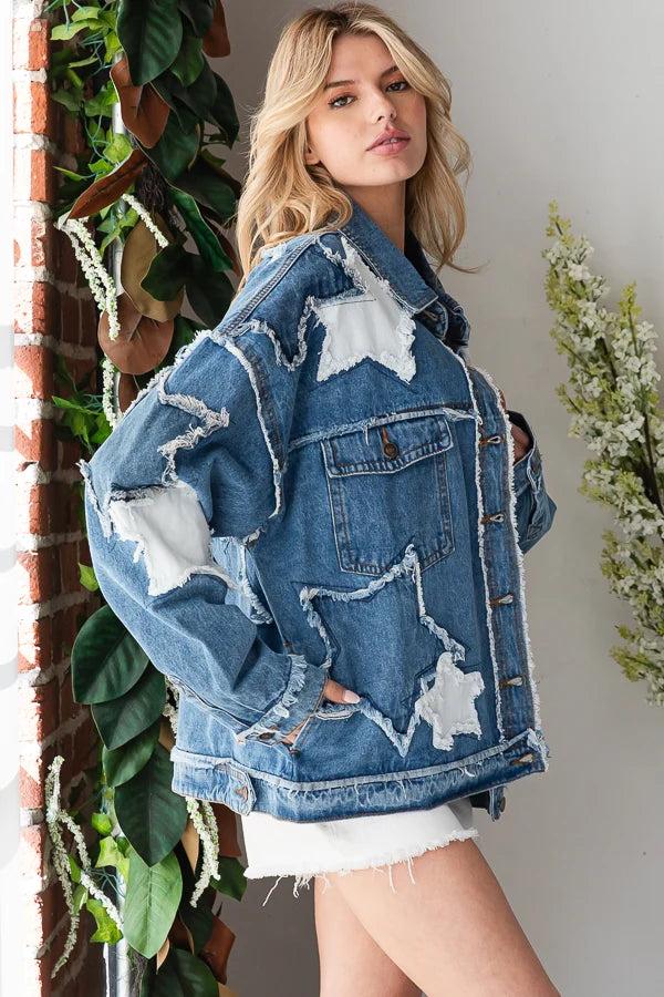 Oli & Hali Denim Star Patch Jacket