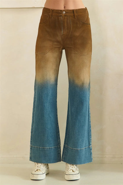 Oli & Hali Brown Ombre Denim Jeans