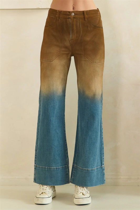 Oli & Hali Brown Ombre Denim Jeans