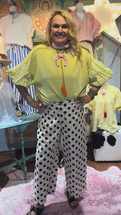 Black Polka Dot Pants