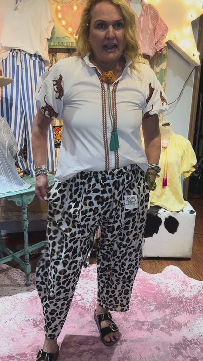 Tiger Off White Top