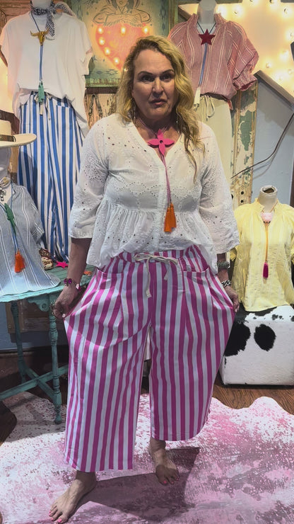 Pink Stripe Pants