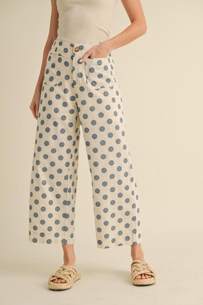Blue Polka Dot Pants