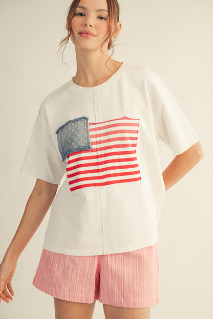 Off White Flag Top